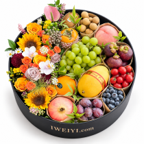 The Fruits and Flowers Round Shaped Gift Box « Spread Love »