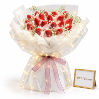 Bouquet de 19 fraises « Éclat de douceur »