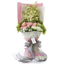 O buquê de flores « Até o fim dos tempos »