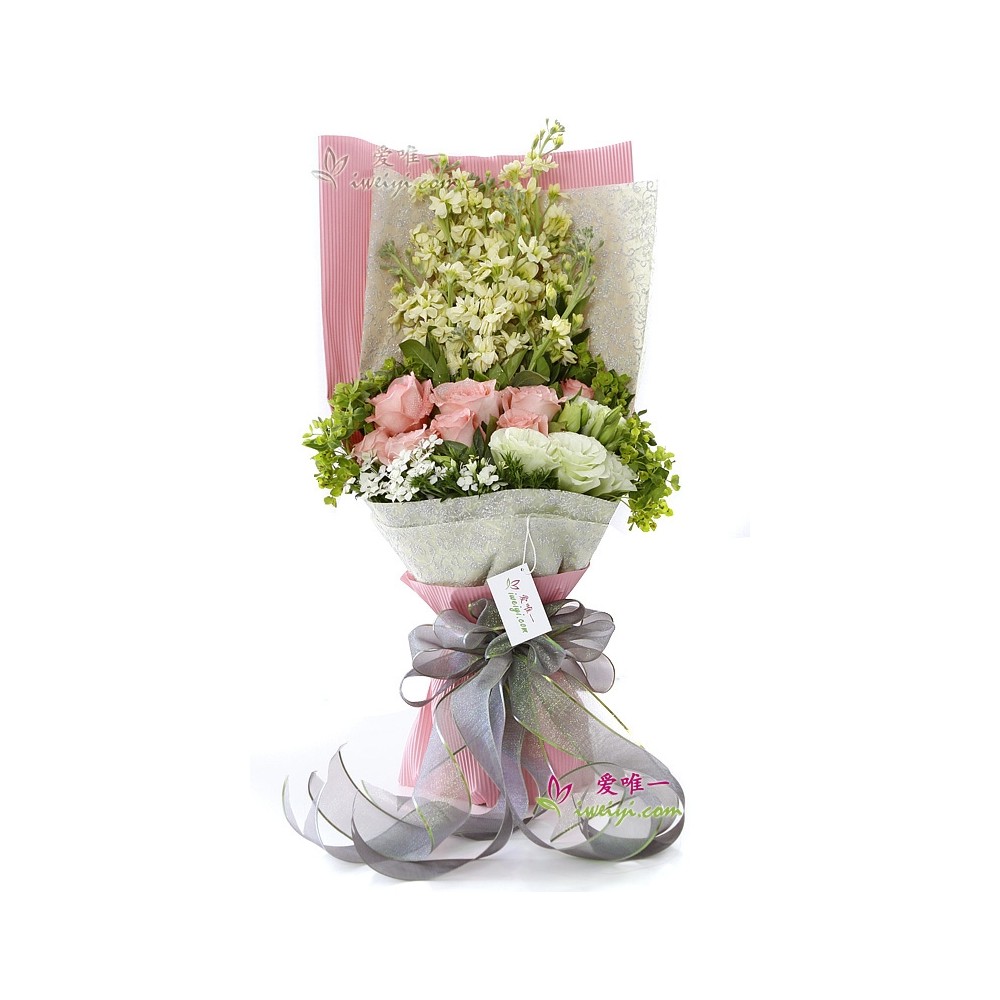 O buquê de flores « Até o fim dos tempos »