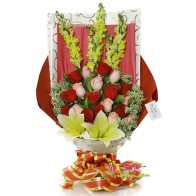 Le bouquet de fleurs « Colorie-moi l'amour »