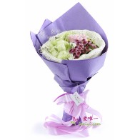 The bouquet of flowers « Love creates miracles »