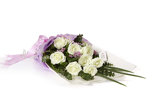 bouquet de roses blanches