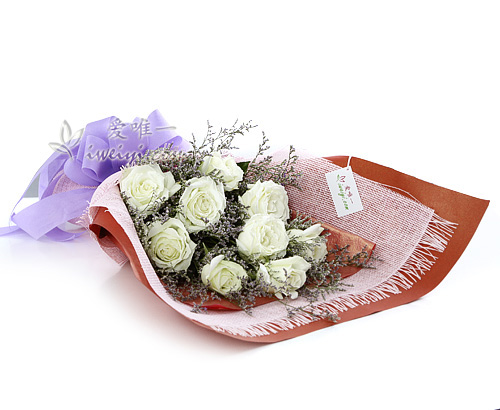 bouquet de roses blanches