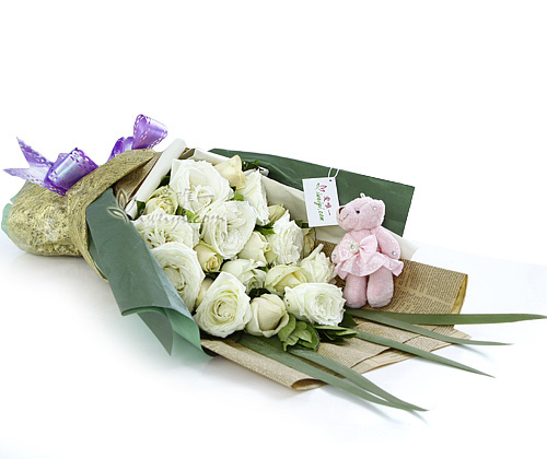 ramo de rosas champagne