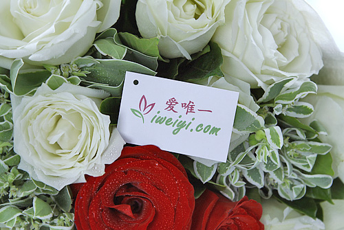 envoyer un bouquet de roses rouges et de roses blanches en Chine