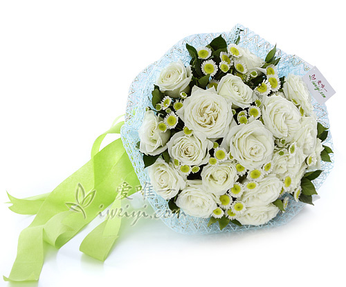 bouquet de roses blanches