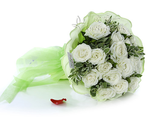 bouquet of white roses