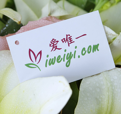 send a bouquet of yellow lilies and pink roses to China