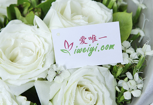 invia un mazzo di rose bianche in Cina