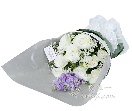 bouquet de roses blanches