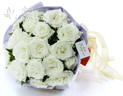 bouquet of white roses