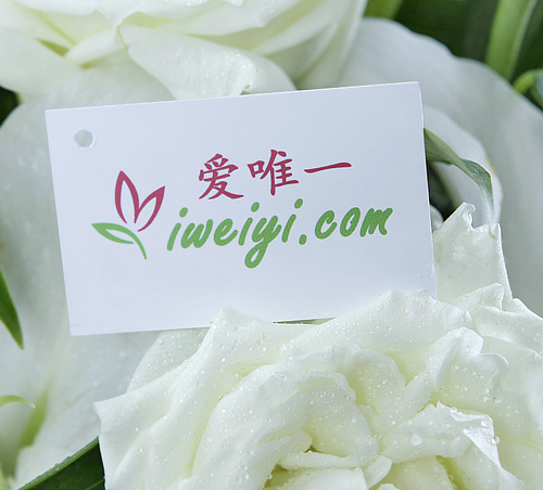 send a bouquet of white roses and white lilies to China