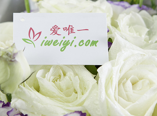 send a bouquet of white roses to China