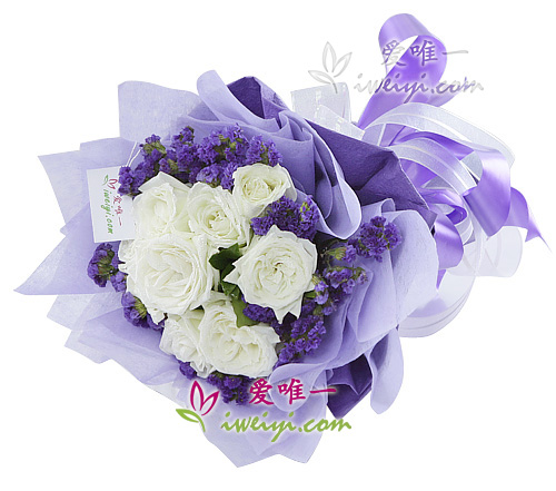 bouquet de roses blanches