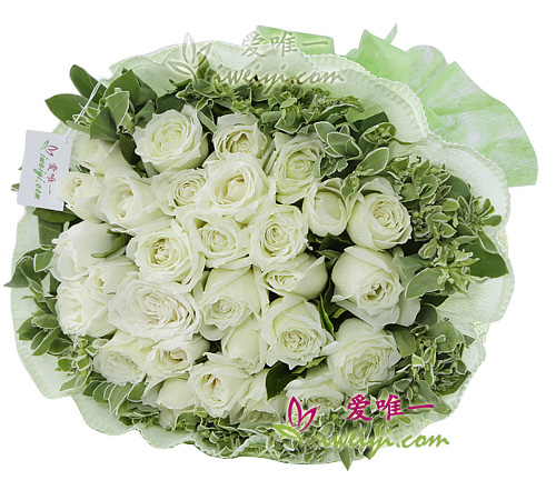 bouquet of white roses