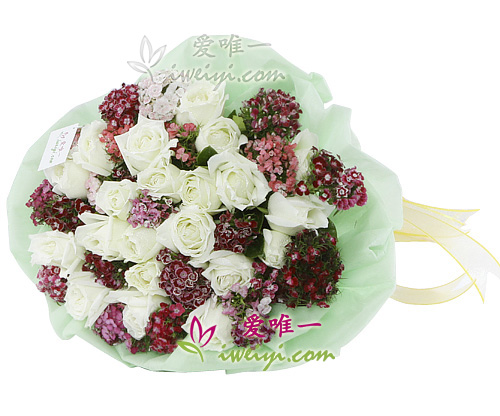 bouquet de roses blanches