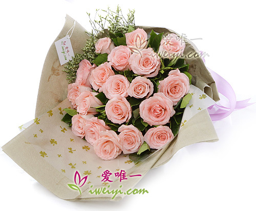 bouquet de roses de couleur rose