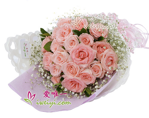 bouquet de roses de couleur rose