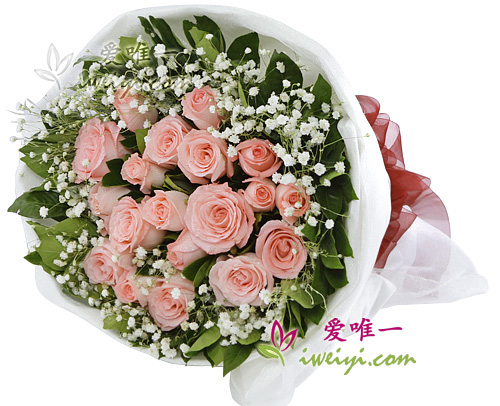 bouquet de roses de couleur rose