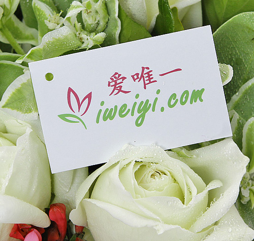 einen Strauß aus weißen Rosen nach China senden