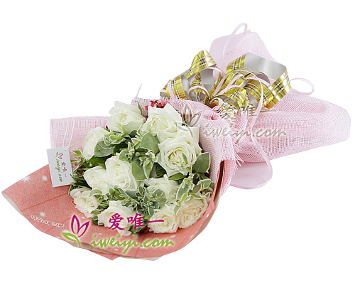 bouquet de roses blanches