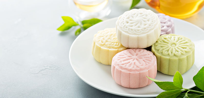 Some colorful mooncakes