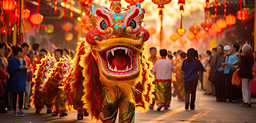 Dragon performance on Mid-Autumn Festival