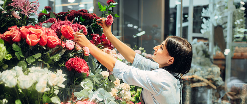 Selección de flores, florista en línea en China