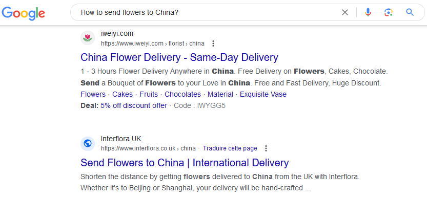 Encuentra un florista en línea de confianza en China