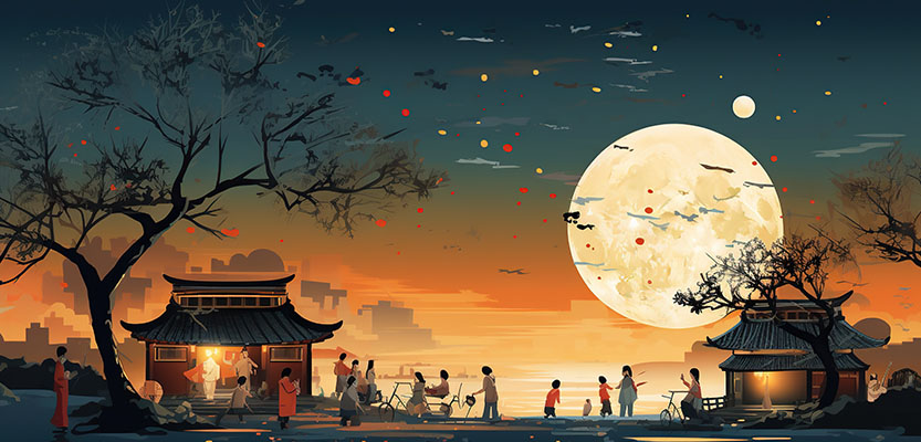 Moon appreciation during Mid-Autumn Festival